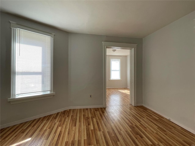 empty room featuring light hardwood / wood-style floors