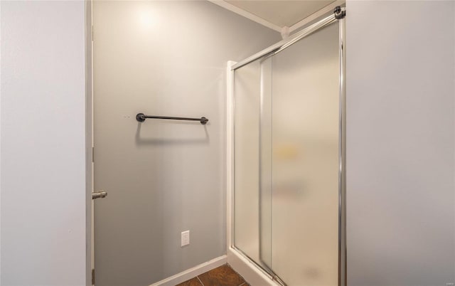 bathroom with an enclosed shower