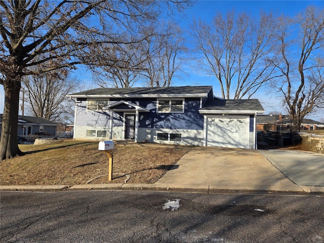 raised ranch with a garage