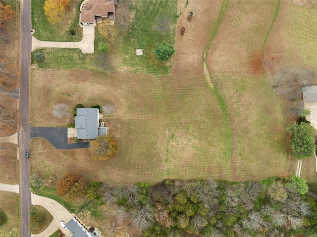 aerial view with a rural view