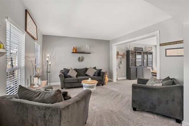 view of carpeted living room