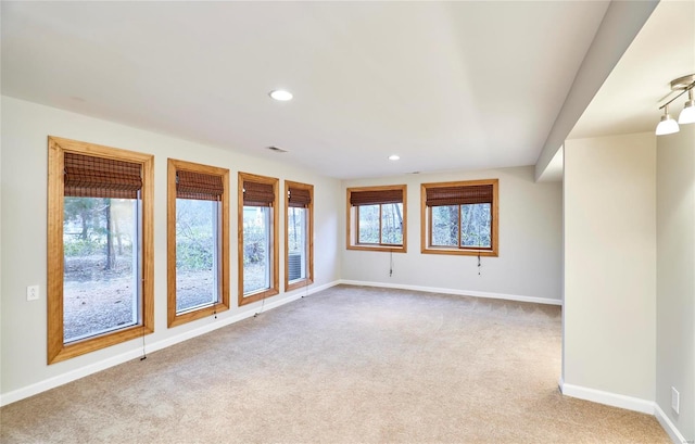 carpeted spare room with a healthy amount of sunlight