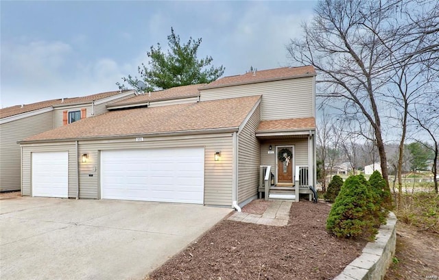 view of front of home featuring a garage