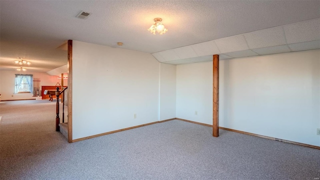 basement featuring carpet floors