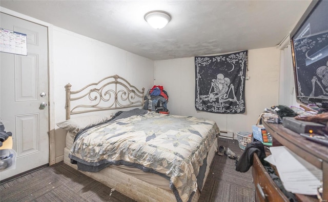 bedroom with a baseboard radiator