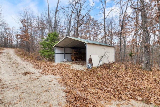 view of outdoor structure