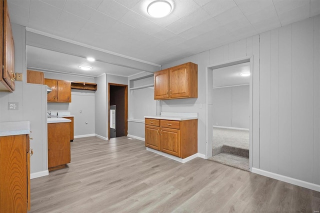 kitchen featuring light hardwood / wood-style floors