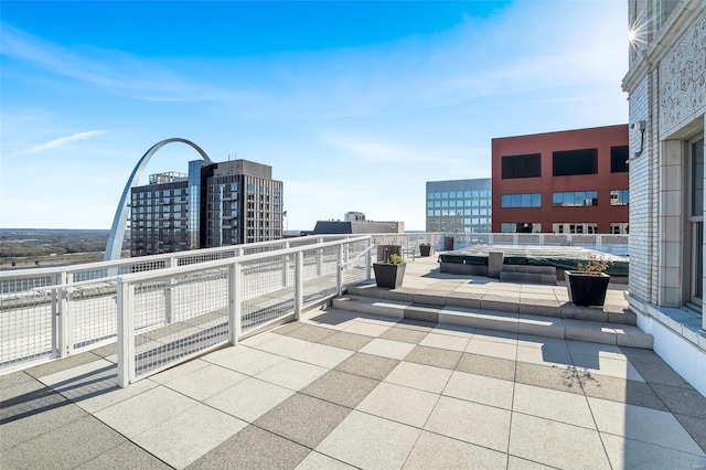 view of patio / terrace with a balcony