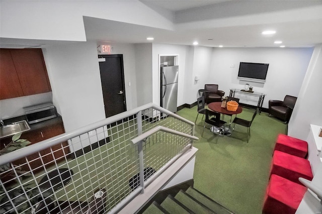 view of carpeted living room