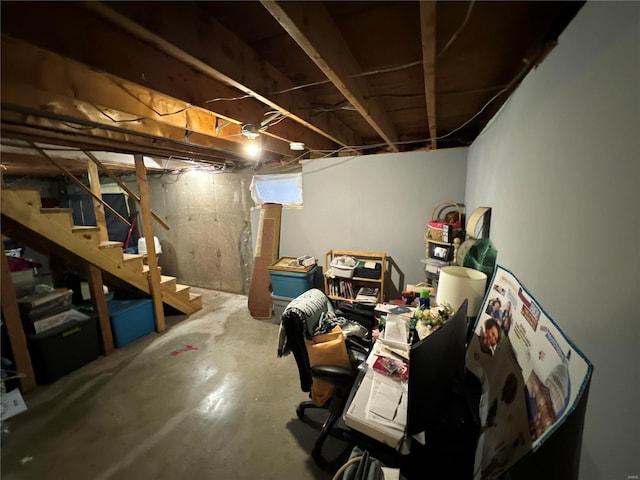 view of basement