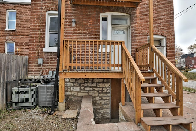 property entrance with cooling unit