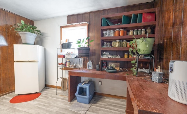 interior space with light wood-type flooring