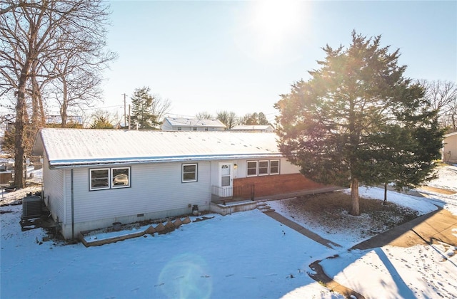 view of front of property with cooling unit