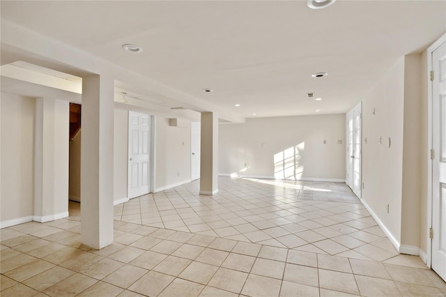 view of tiled spare room