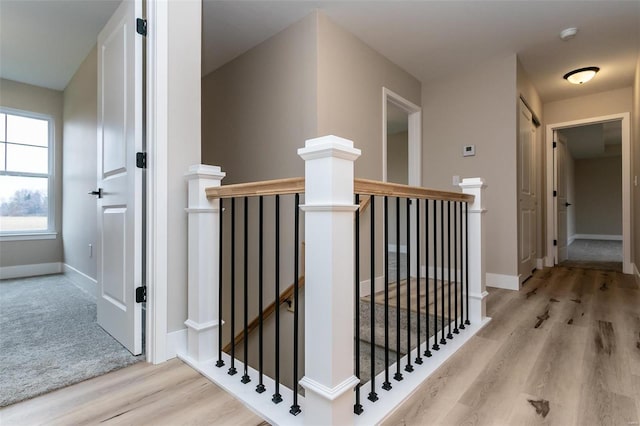 hallway featuring light hardwood / wood-style floors