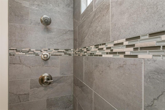 details with tiled shower