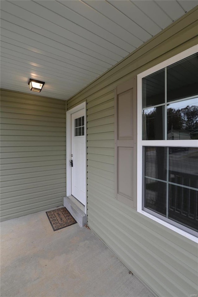 view of doorway to property