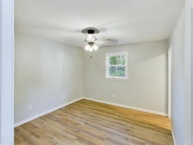 empty room featuring light wood-type flooring