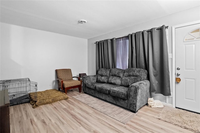 living room featuring hardwood / wood-style flooring