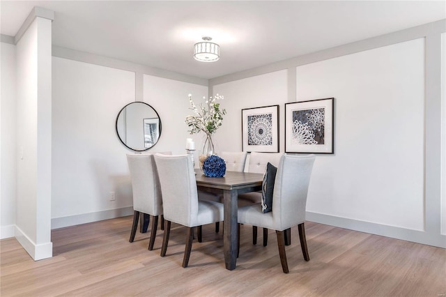 dining room featuring light wood-type flooring