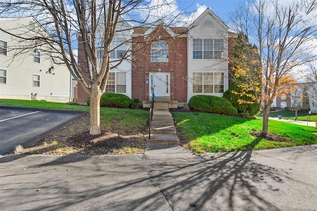 view of front of house with a front yard