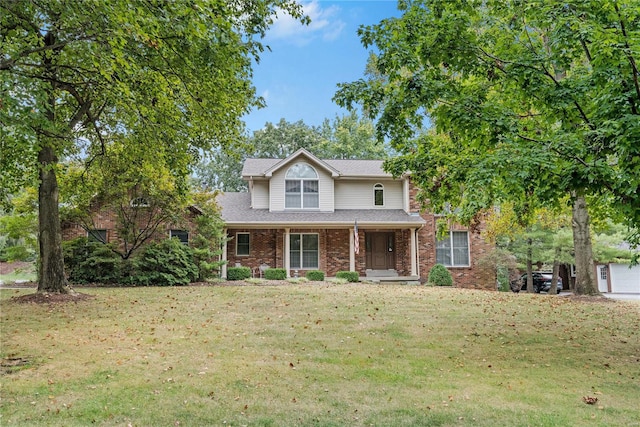 front of property featuring a front lawn