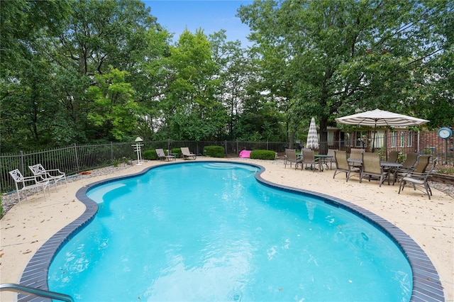 view of pool with a patio