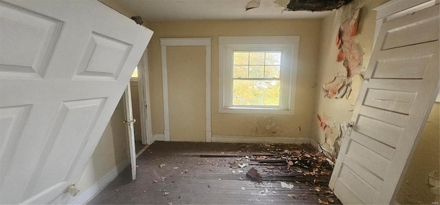 interior space featuring dark hardwood / wood-style floors