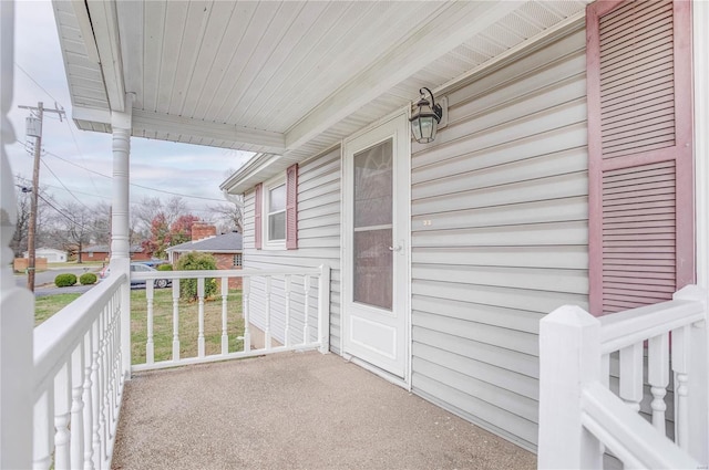 balcony with covered porch