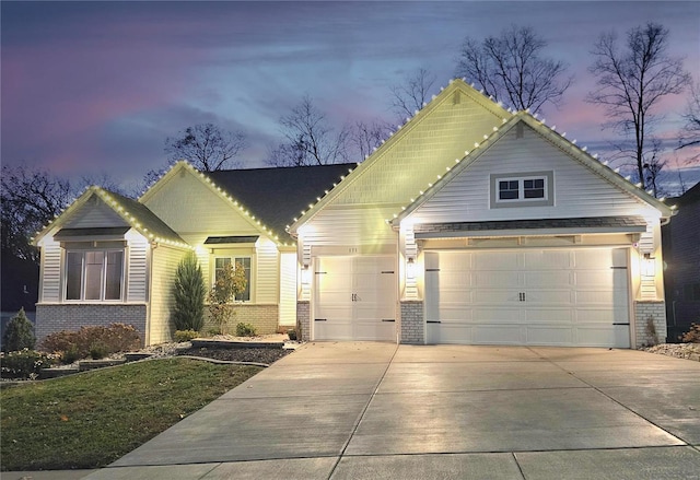 view of front of home featuring a garage