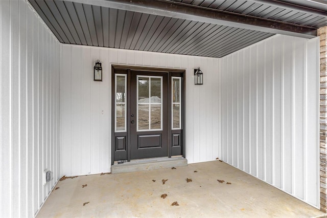 view of doorway to property