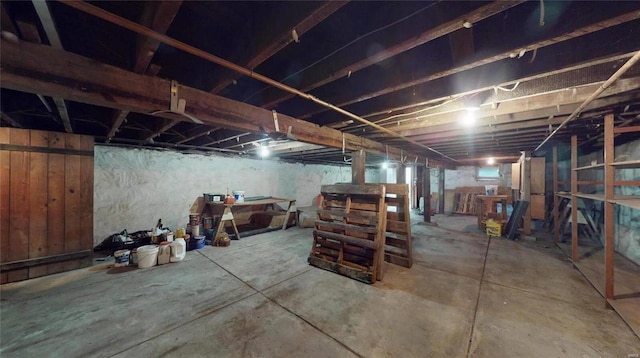 view of basement