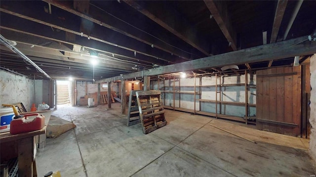 view of basement