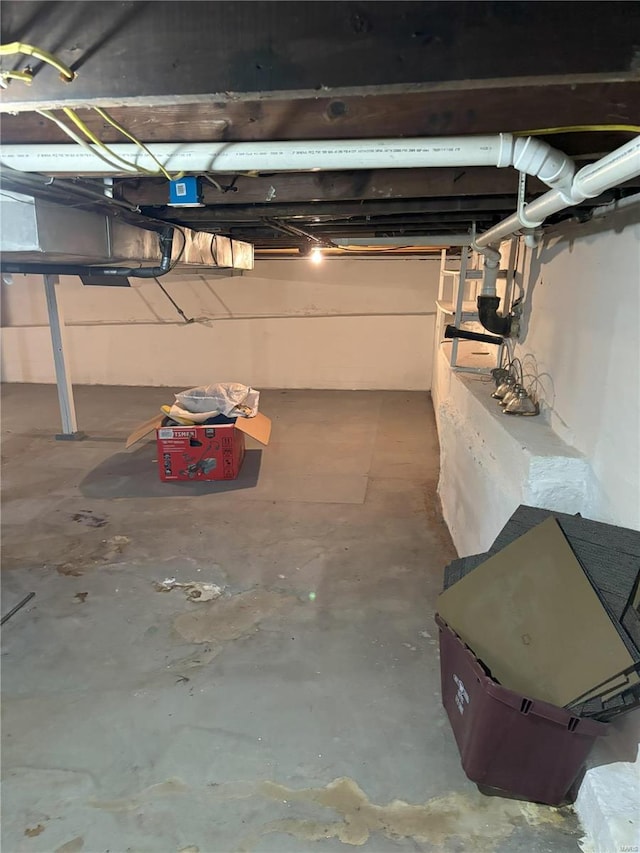 view of basement