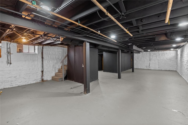 view of basement