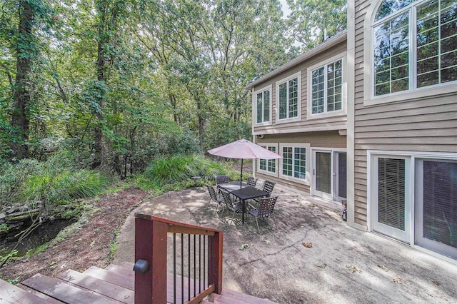 view of patio / terrace featuring outdoor dining area