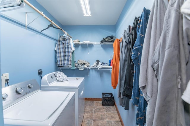 laundry room with separate washer and dryer