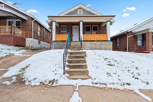 bungalow-style house featuring a porch