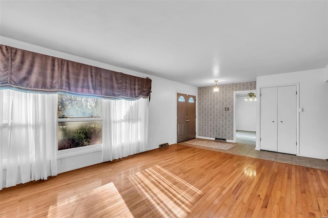 interior space featuring light wood-type flooring