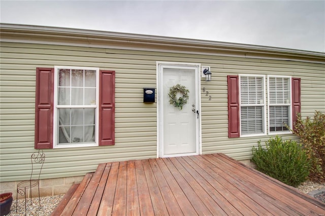 view of doorway to property