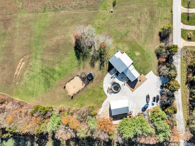 aerial view with a rural view