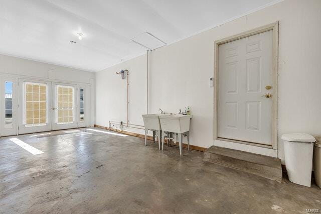 interior space with french doors