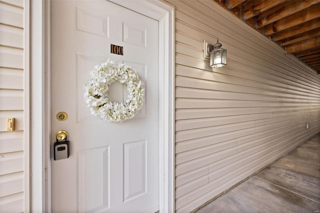 view of doorway to property