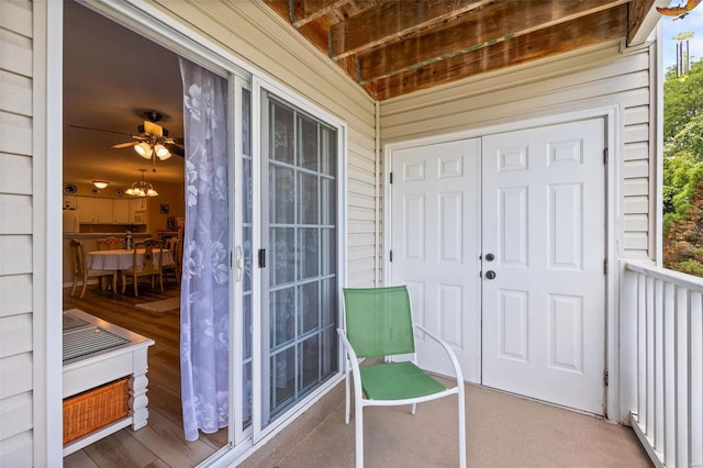 view of doorway to property