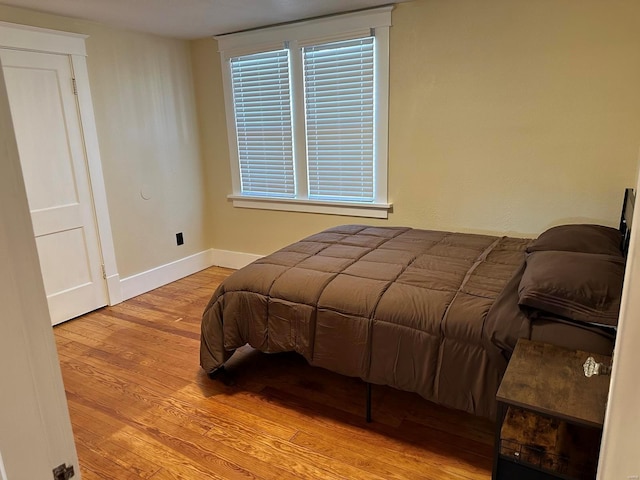 bedroom featuring light hardwood / wood-style floors