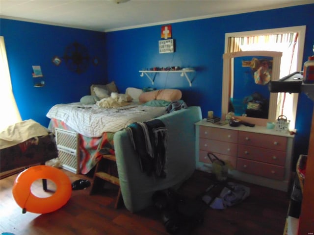 bedroom featuring hardwood / wood-style floors