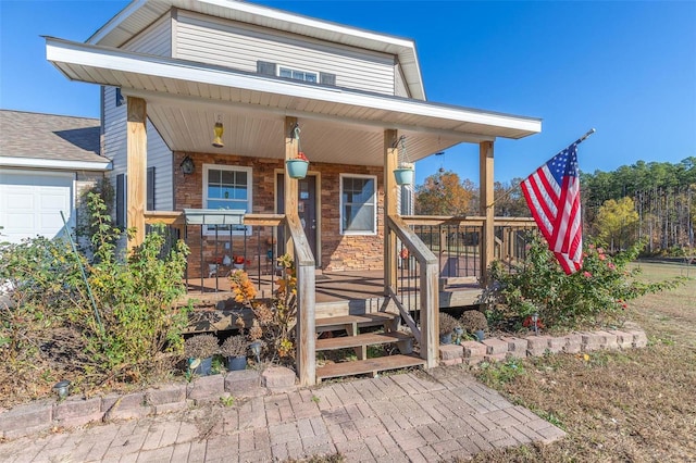 view of front of home with covered porch