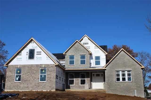 view of front facade featuring a porch