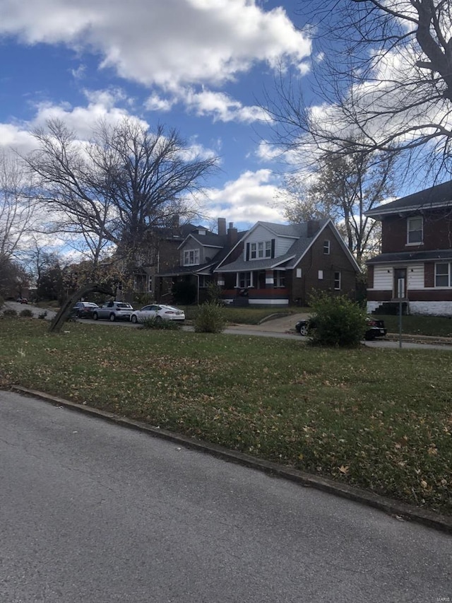 exterior space with a front yard