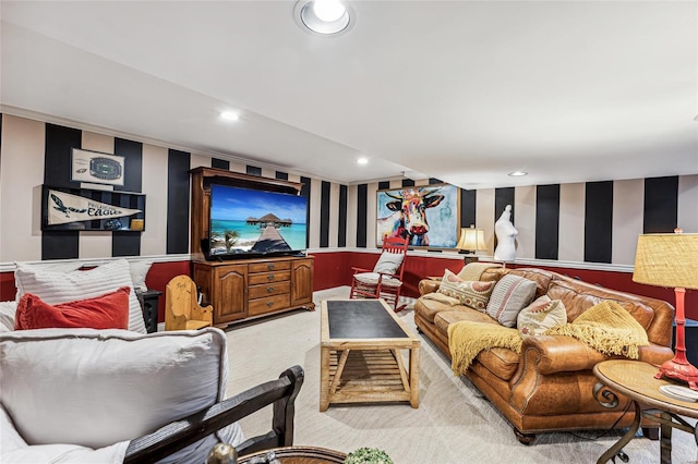 view of carpeted living room